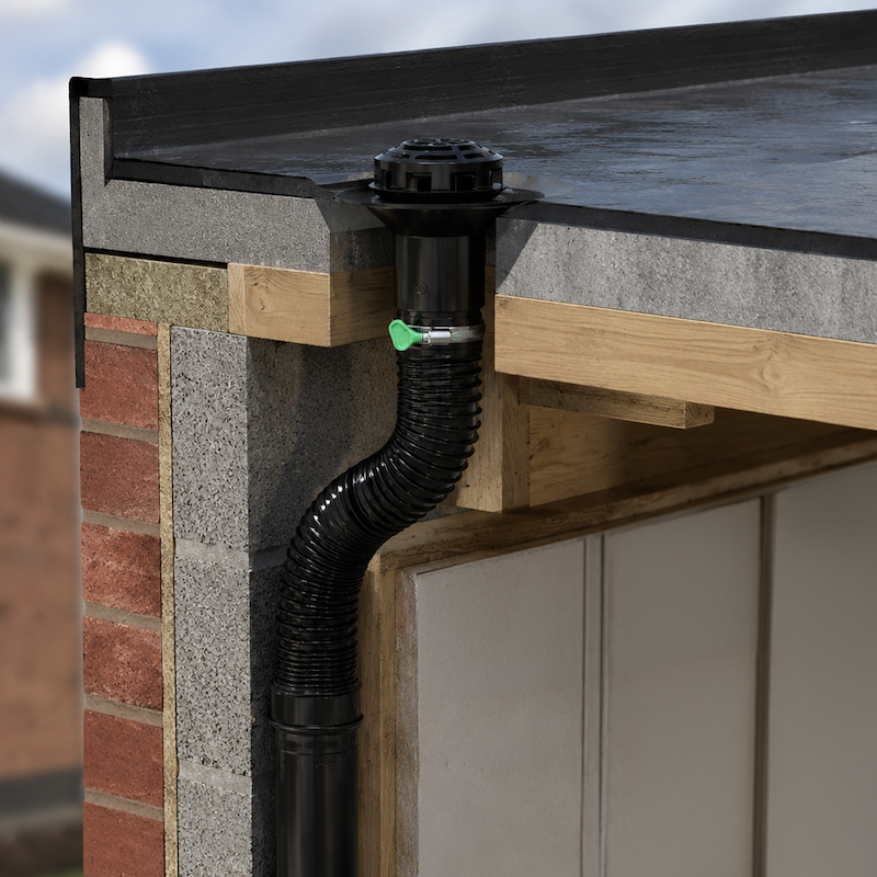 Flextender in situ on roof
