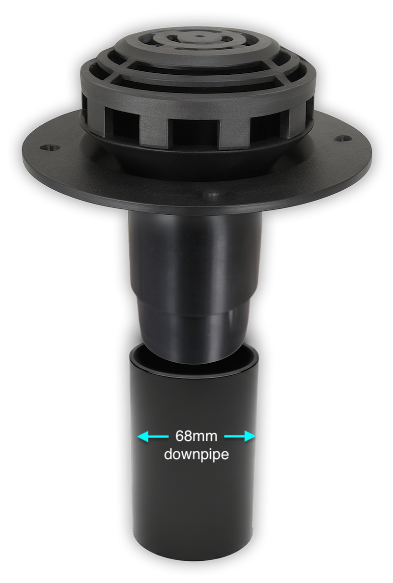 SPoutlet rainwater outlet on a flat roof